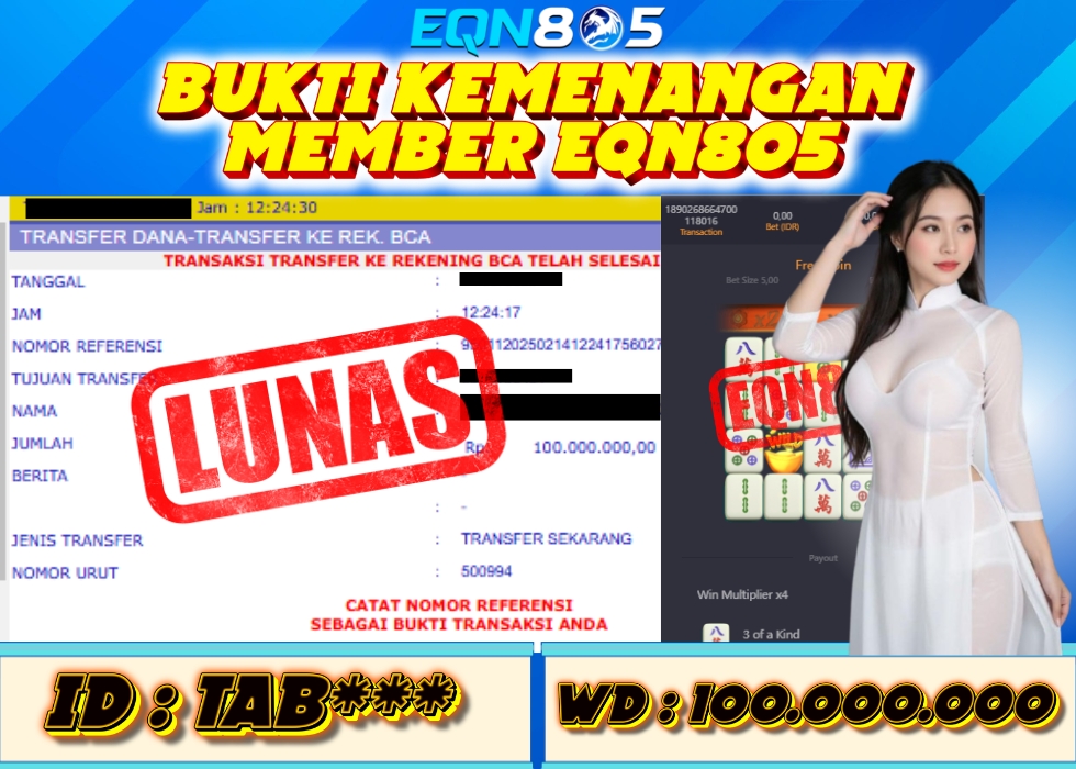 EQN805 JACKPOT  Rp 100.000.000 - LUNAS!!!