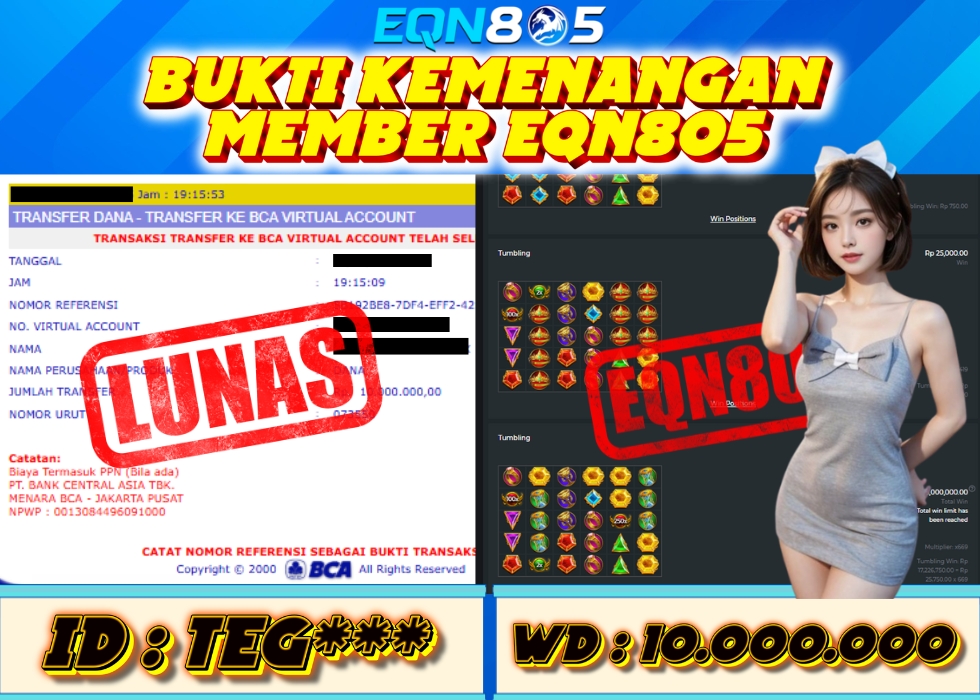 EQN805 JACKPOT  Rp 10.000.000 - LUNAS!!!