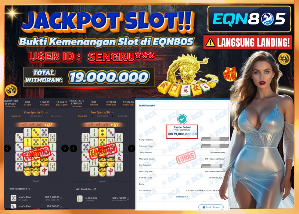 EQN805 JACKPOT  Rp 19.000.000 - LUNAS!!!