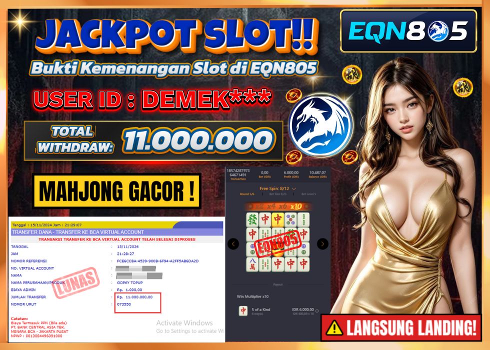 EQN805 JACKPOT  Rp 11.000.000 - LUNAS!!!