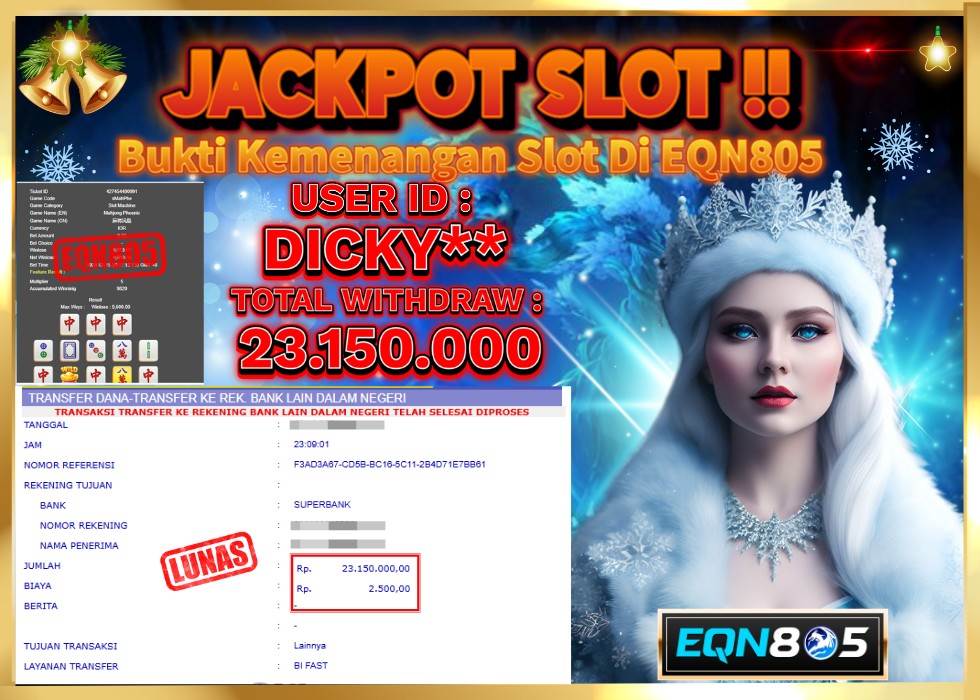 EQN805 JACKPOT  Rp 23.150.000 - LUNAS!!!