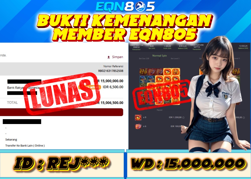 EQN805 JACKPOT  Rp 15.000.000 - LUNAS!!!