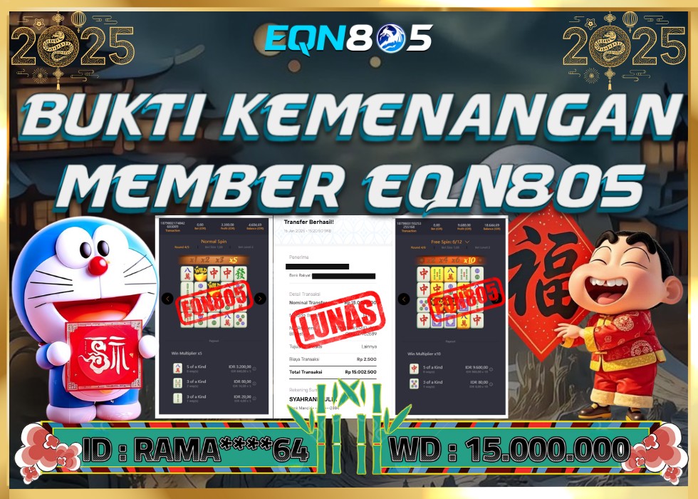 EQN805 JACKPOT  Rp 15.000.000 - LUNAS!!!