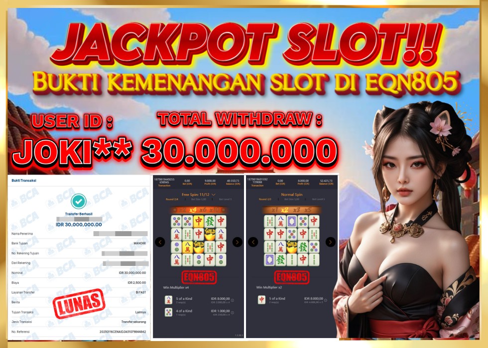 EQN805 JACKPOT  Rp 30.000.000 - LUNAS!!!