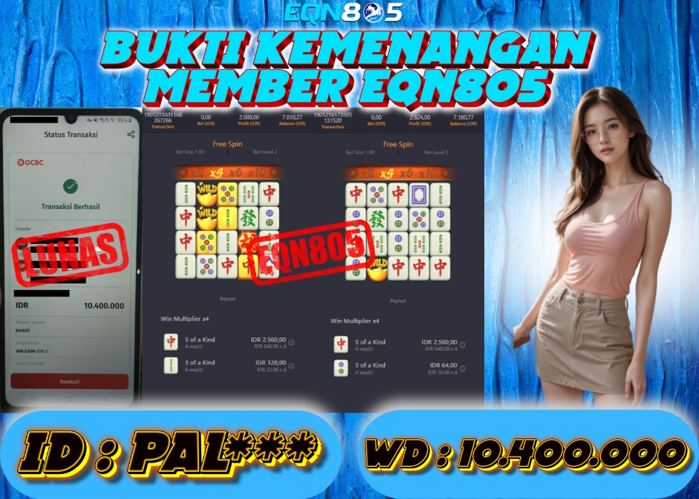 EQN805 JACKPOT  Rp 10.400.000 - LUNAS!!!