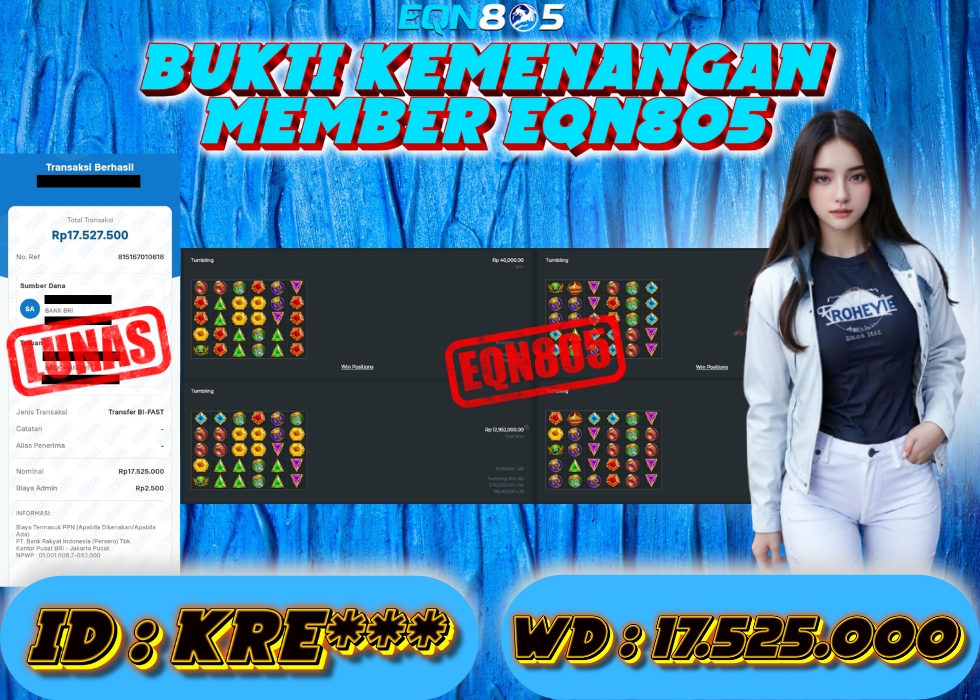 EQN805 JACKPOT  Rp 17.525.000 - LUNAS!!!