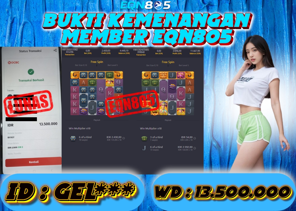 EQN805 JACKPOT  Rp 13.500.000 - LUNAS!!!
