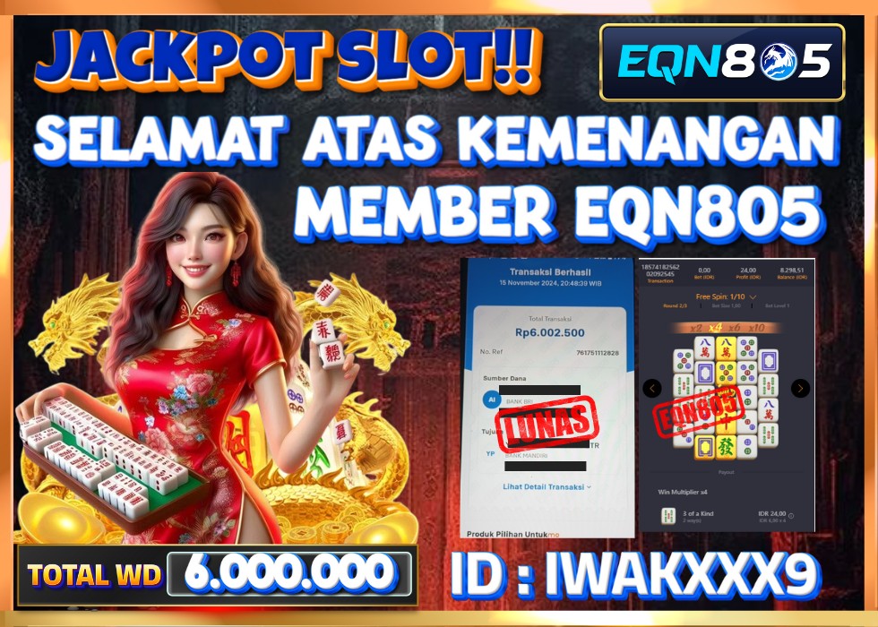 EQN805 JACKPOT  Rp 6.000.000 - LUNAS!!!