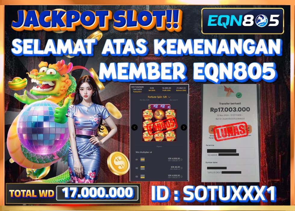 EQN805 JACKPOT  Rp 17.000.000 - LUNAS!!!