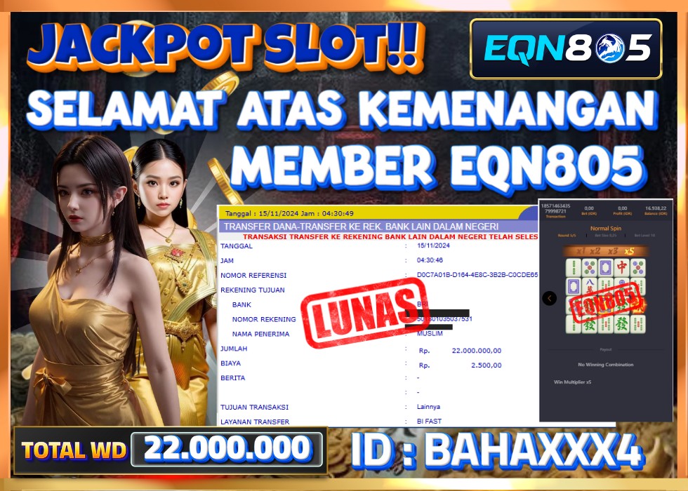 EQN805 JACKPOT  Rp 22.000.000 - LUNAS!!!