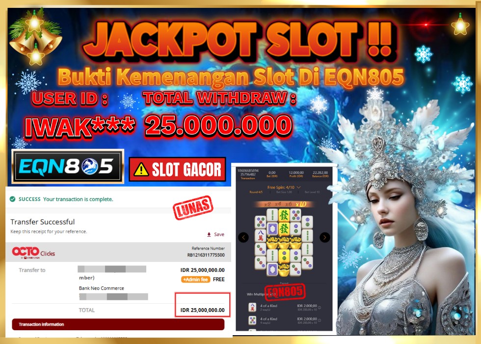 EQN805 JACKPOT  Rp 25.000.000 - LUNAS!!!