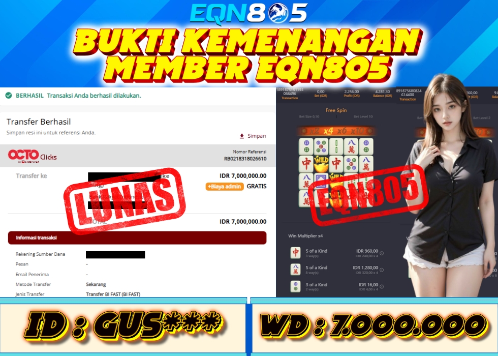 EQN805 JACKPOT  Rp 7.000.000 - LUNAS!!!