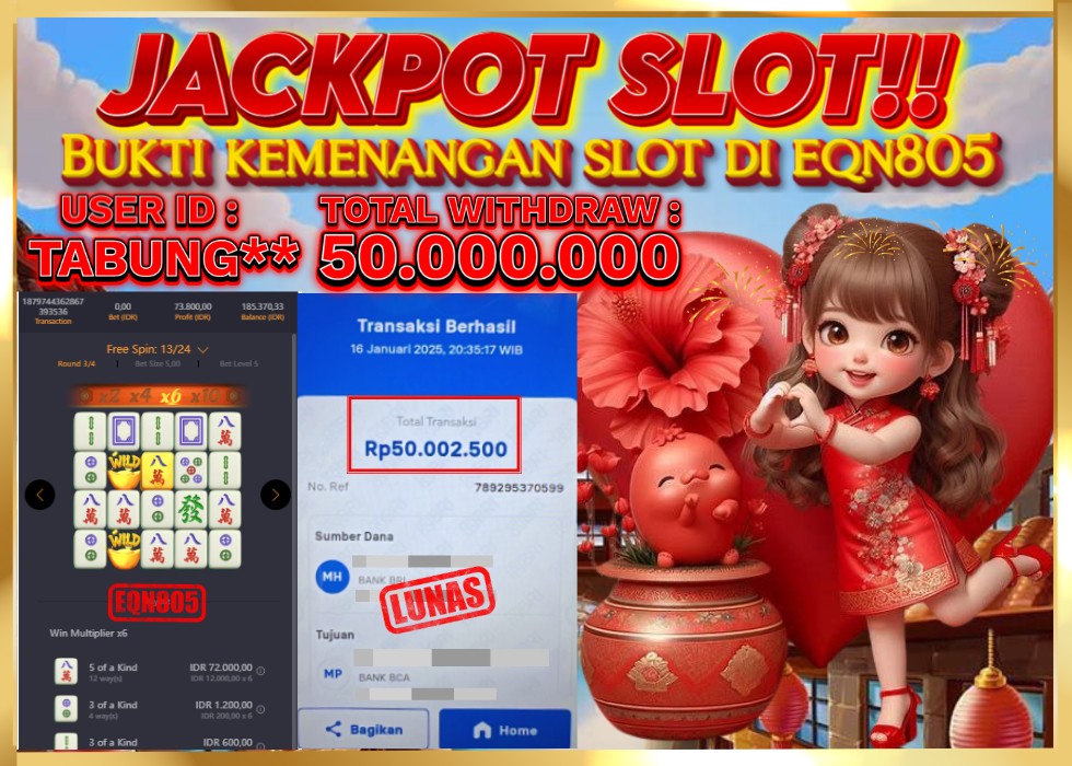 EQN805 JACKPOT  Rp 50.000.000 - LUNAS!!!