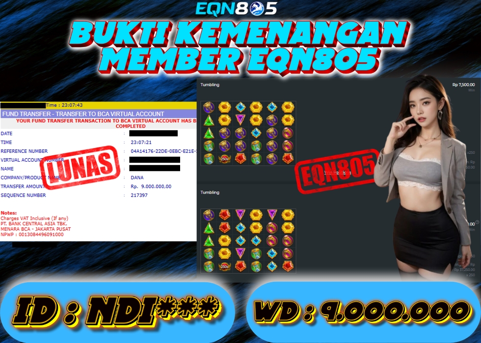 EQN805 JACKPOT  Rp 9.000.000 - LUNAS!!!