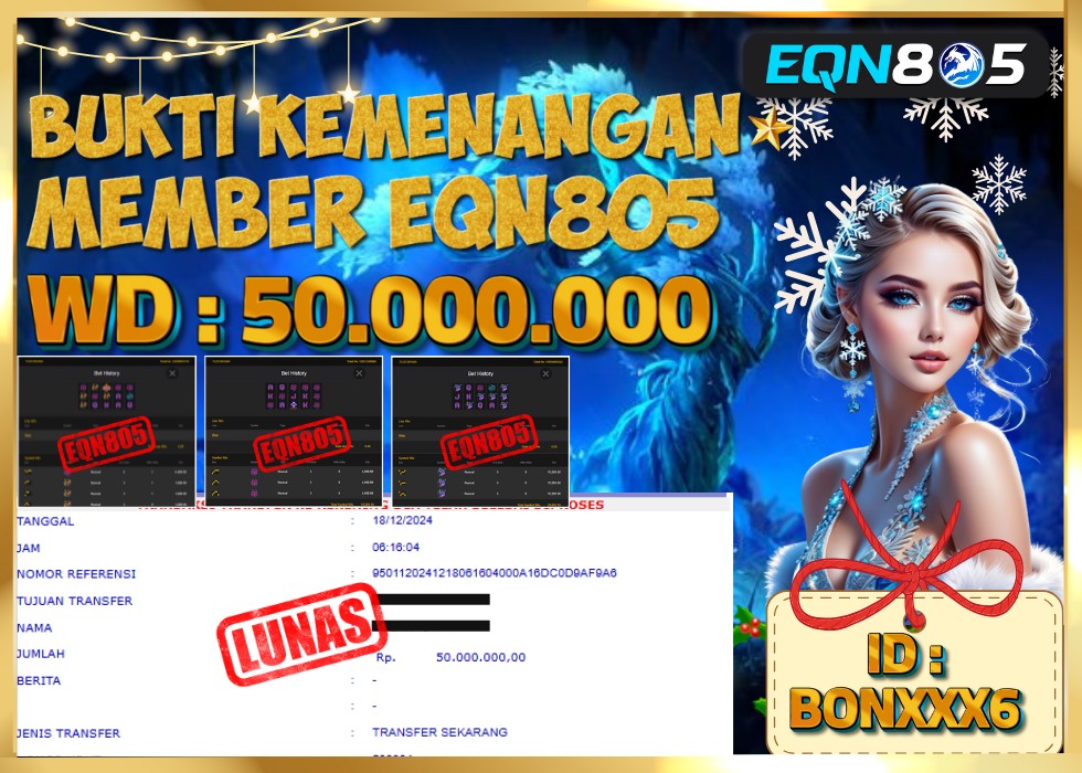 EQN805 JACKPOT  Rp 50.000.000 - LUNAS!!!