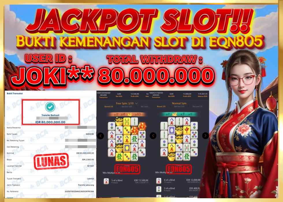 EQN805 JACKPOT  Rp 80.000.000 - LUNAS!!!