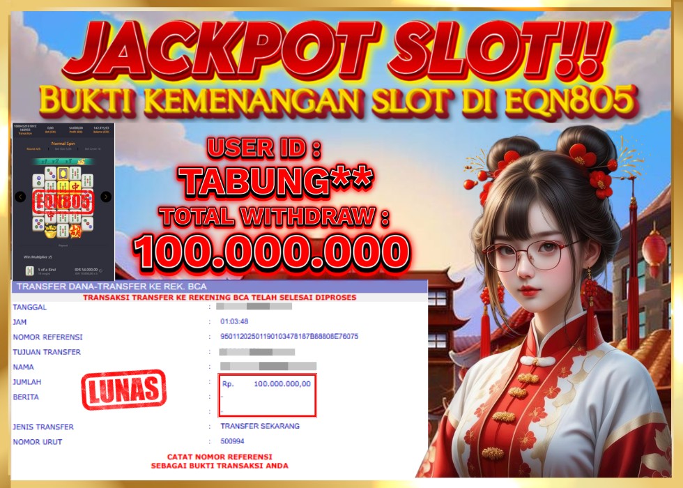 EQN805 JACKPOT  Rp 100.000.000 - LUNAS!!!