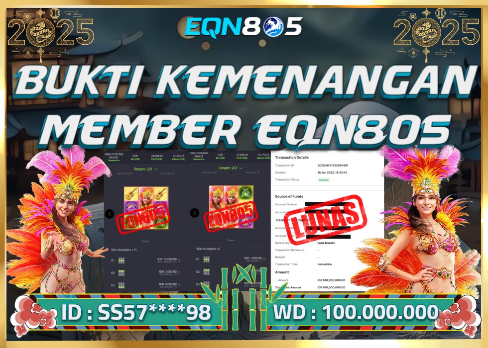 EQN805 JACKPOT  Rp 100.000.000 - LUNAS!!!