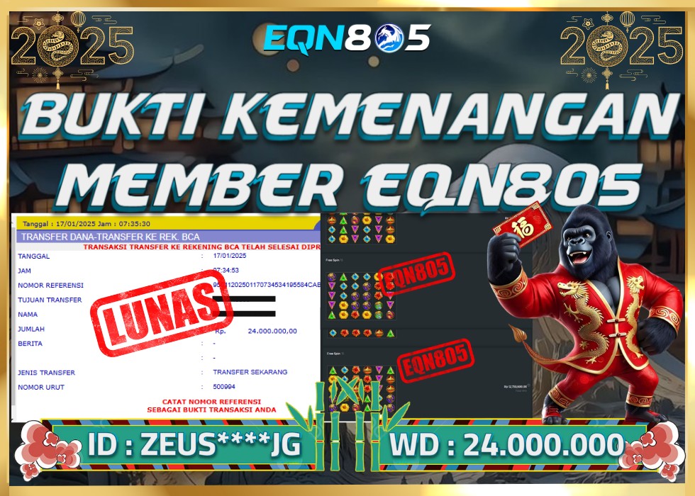 EQN805 JACKPOT  Rp 24.000.000 - LUNAS!!!
