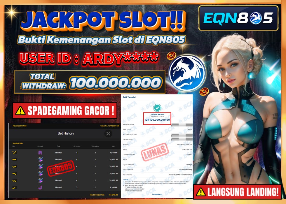 EQN805 JACKPOT  Rp 100.000.000 - LUNAS!!!