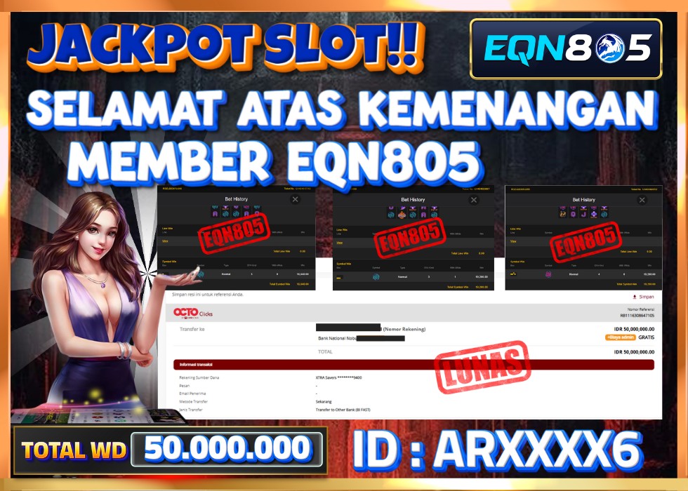 EQN805 JACKPOT  Rp 50.000.000 - LUNAS!!!