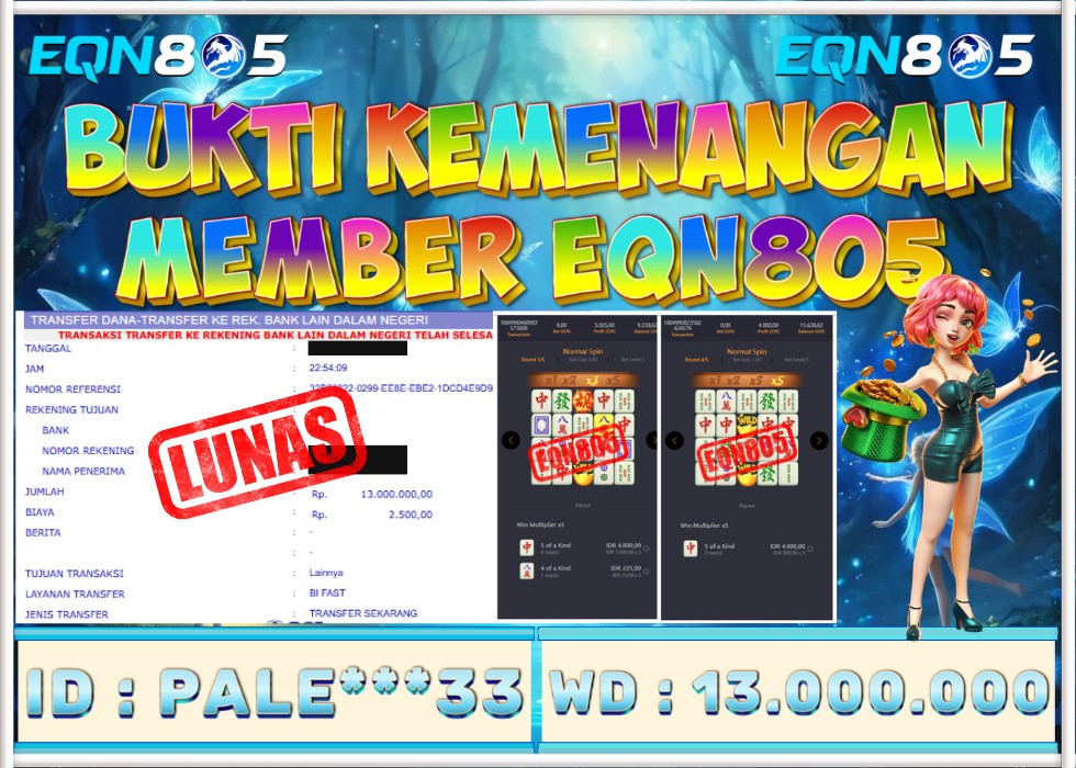EQN805 JACKPOT  Rp 13.000.000 - LUNAS!!!