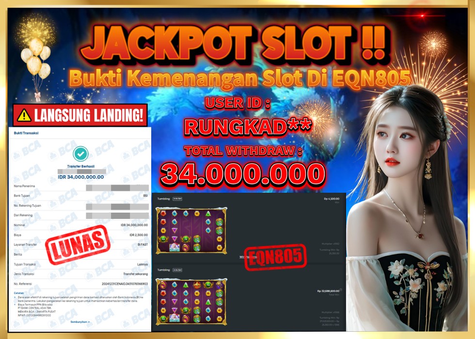 EQN805 JACKPOT  Rp 34.000.000 - LUNAS!!!