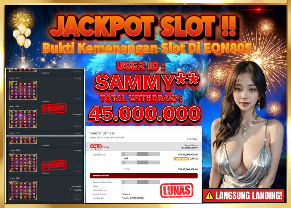 EQN805 JACKPOT  Rp 33.878.000 - LUNAS!!!