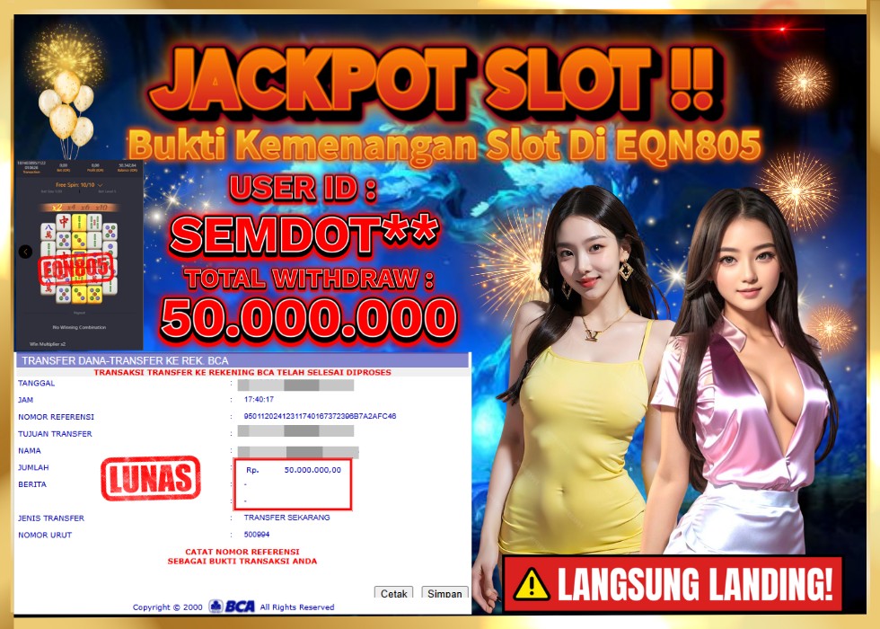 EQN805 JACKPOT  Rp 50.000.000 - LUNAS!!!