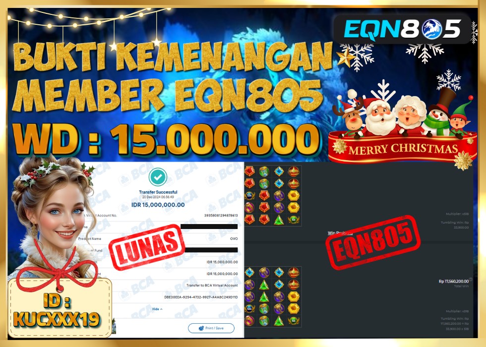 EQN805 JACKPOT  Rp 15.000.000 - LUNAS!!!