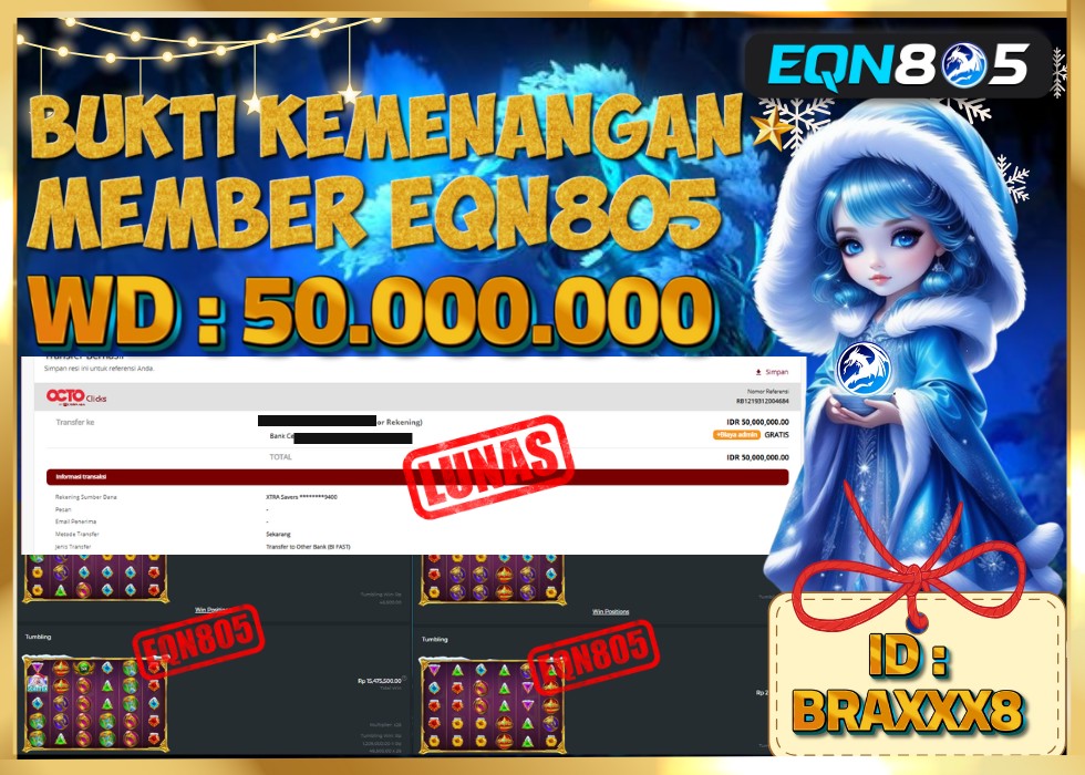 EQN805 JACKPOT  Rp 50.000.000 - LUNAS!!!
