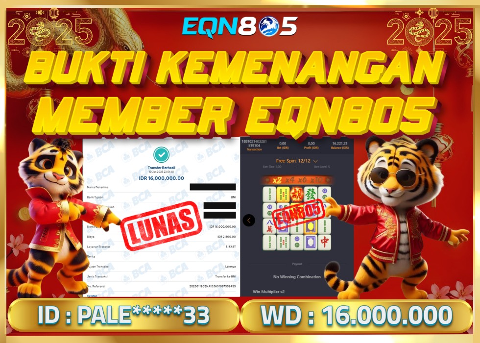 EQN805 JACKPOT  Rp 16.000.000 - LUNAS!!!