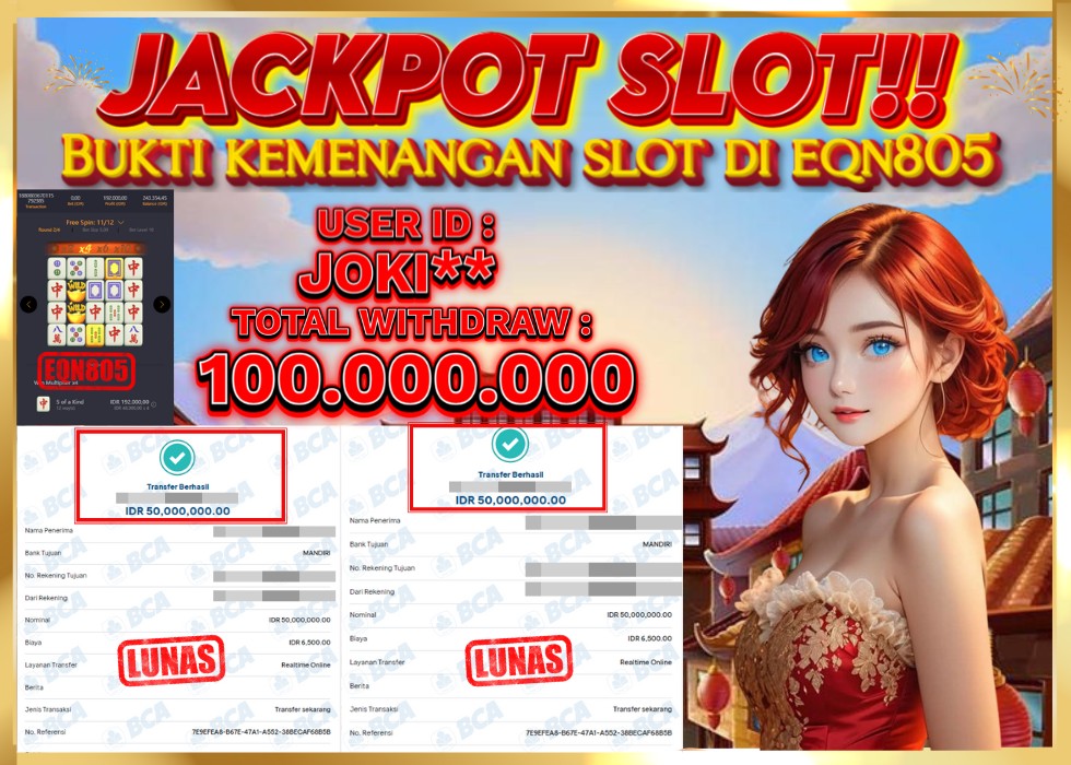 EQN805 JACKPOT  Rp 100.000.000 - LUNAS!!!