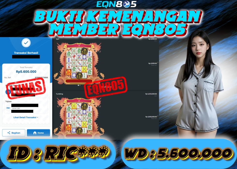 EQN805 JACKPOT  Rp 5.600.000 - LUNAS!!!