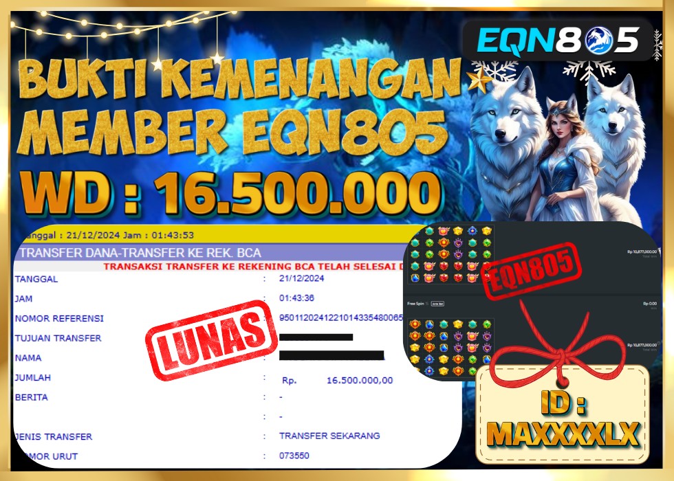 EQN805 JACKPOT  Rp 16.500.000 - LUNAS!!!