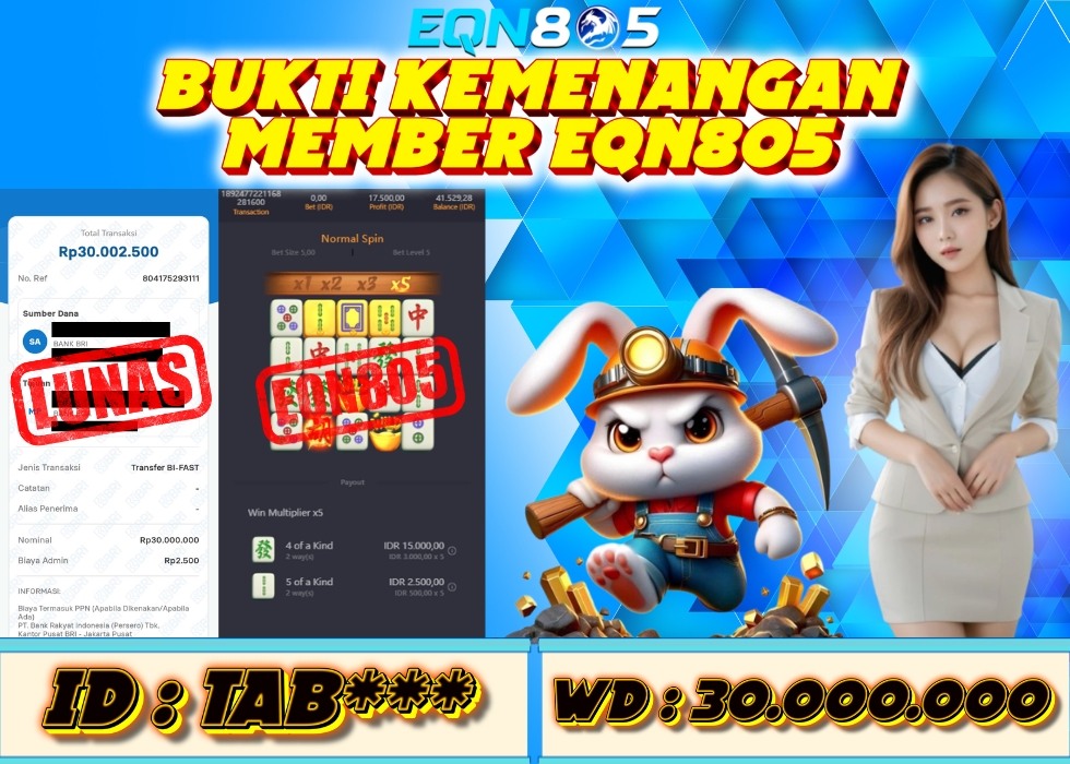 EQN805 JACKPOT  Rp 30.000.000 - LUNAS!!!
