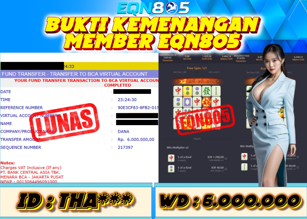 EQN805 JACKPOT  Rp 6.000.000 - LUNAS!!!