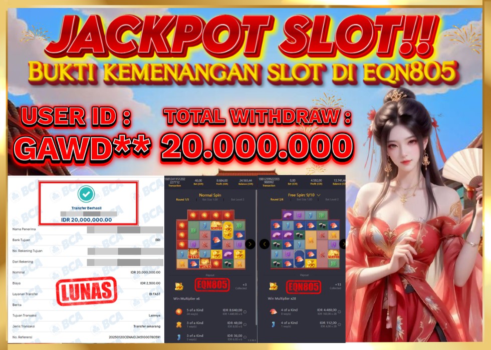 EQN805 JACKPOT  Rp 20.000.000 - LUNAS!!!