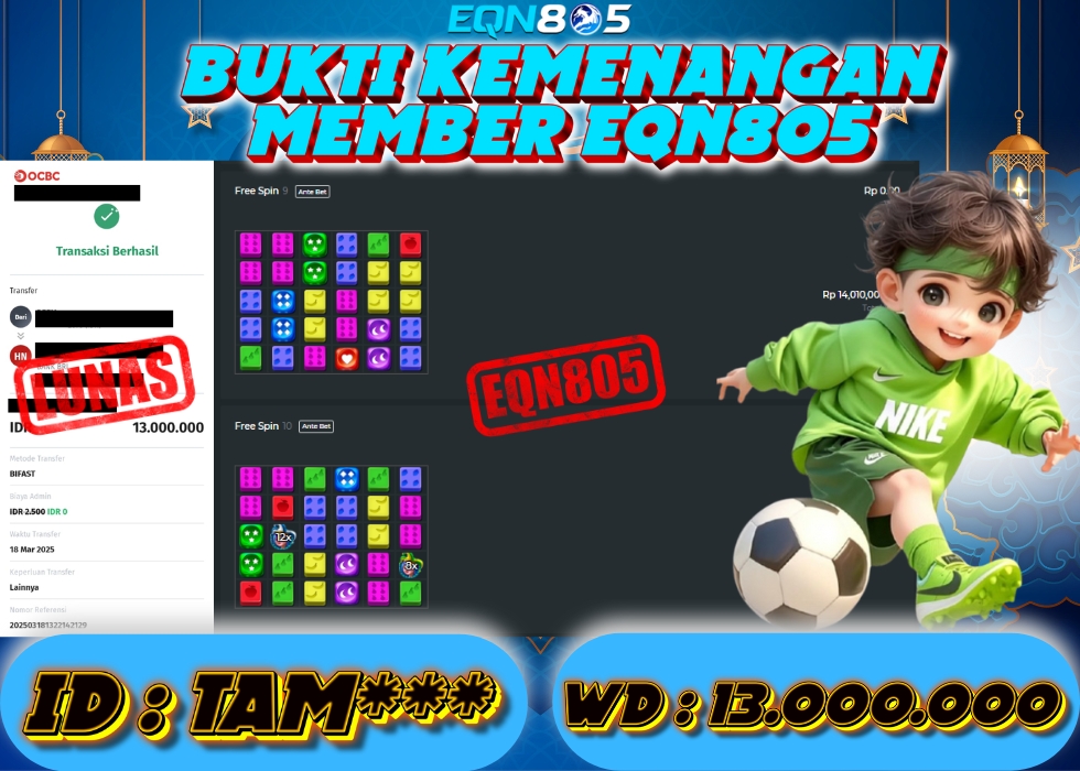 EQN805 JACKPOT  Rp 13.000.000 - LUNAS!!!