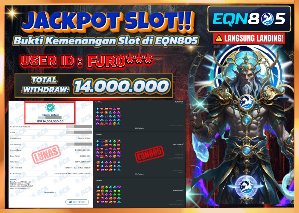 EQN805 JACKPOT  Rp 14.000.000 - LUNAS!!!