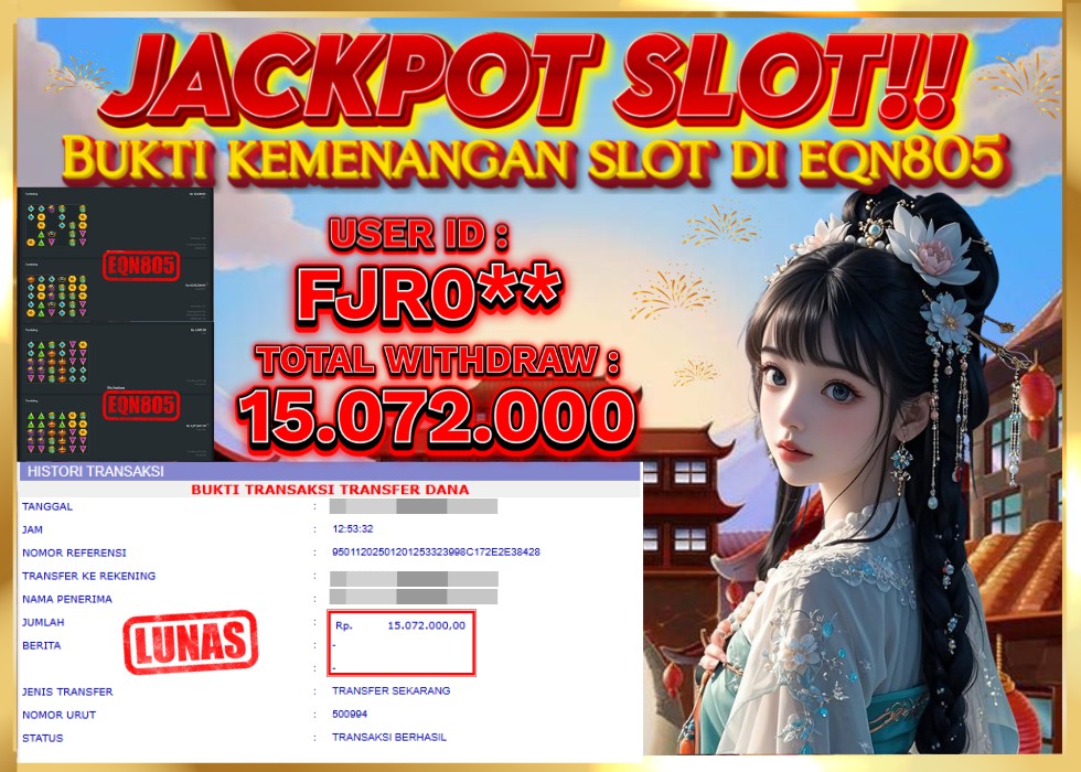EQN805 JACKPOT  Rp 15.072.000 - LUNAS!!!
