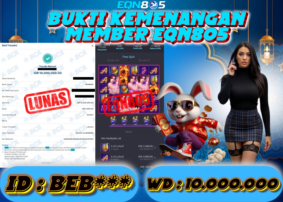 EQN805 JACKPOT  Rp 10.000.000 - LUNAS!!!
