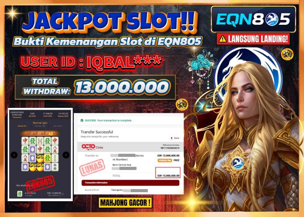 EQN805 JACKPOT  Rp 13.000.000 - LUNAS!!!