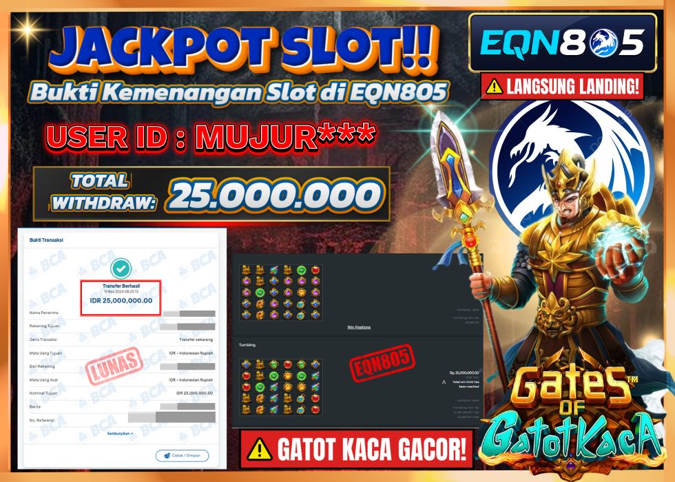 EQN805 JACKPOT  Rp 25.000.000 - LUNAS!!!