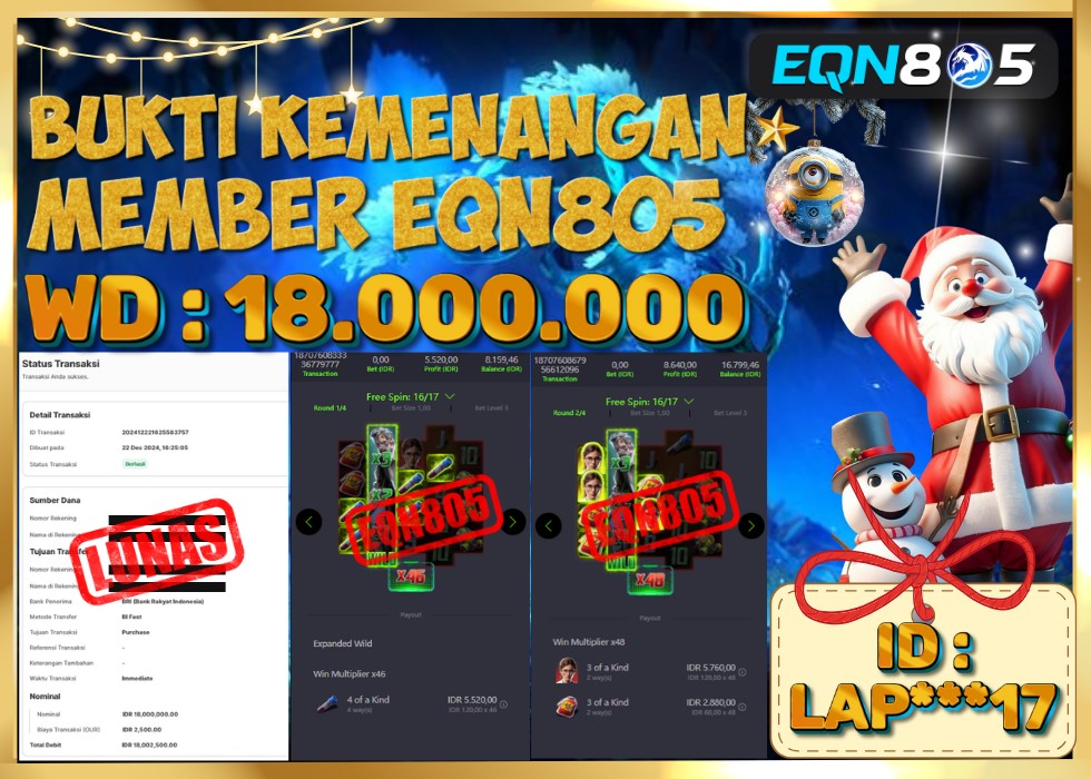 EQN805 JACKPOT  Rp 18.000.000 - LUNAS!!!