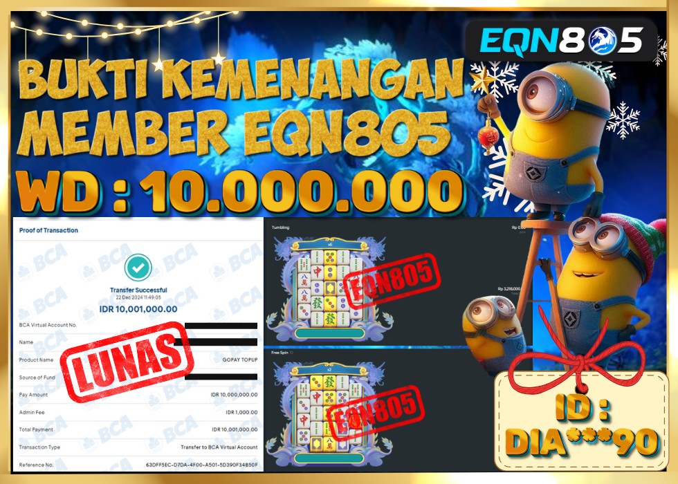 EQN805 JACKPOT  Rp 10.000.000 - LUNAS!!!