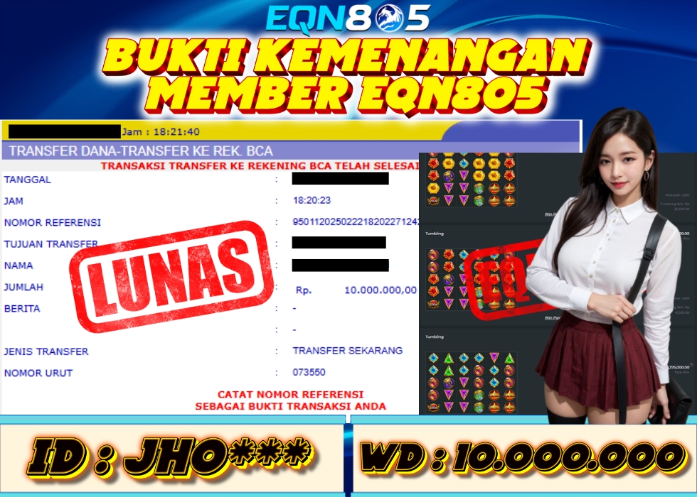 EQN805 JACKPOT  Rp 10.000.000 - LUNAS!!!