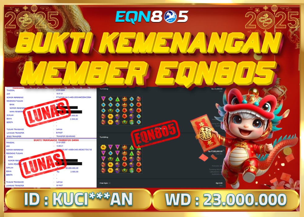 EQN805 JACKPOT  Rp 23.000.000 - LUNAS!!!
