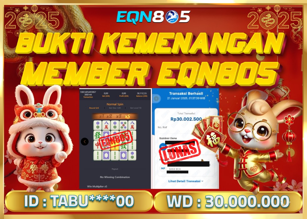 EQN805 JACKPOT  Rp 30.000.000 - LUNAS!!!