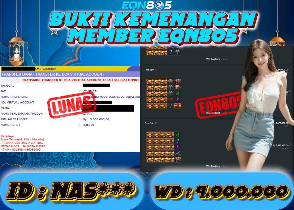 EQN805 JACKPOT  Rp 9.000.000 - LUNAS!!!